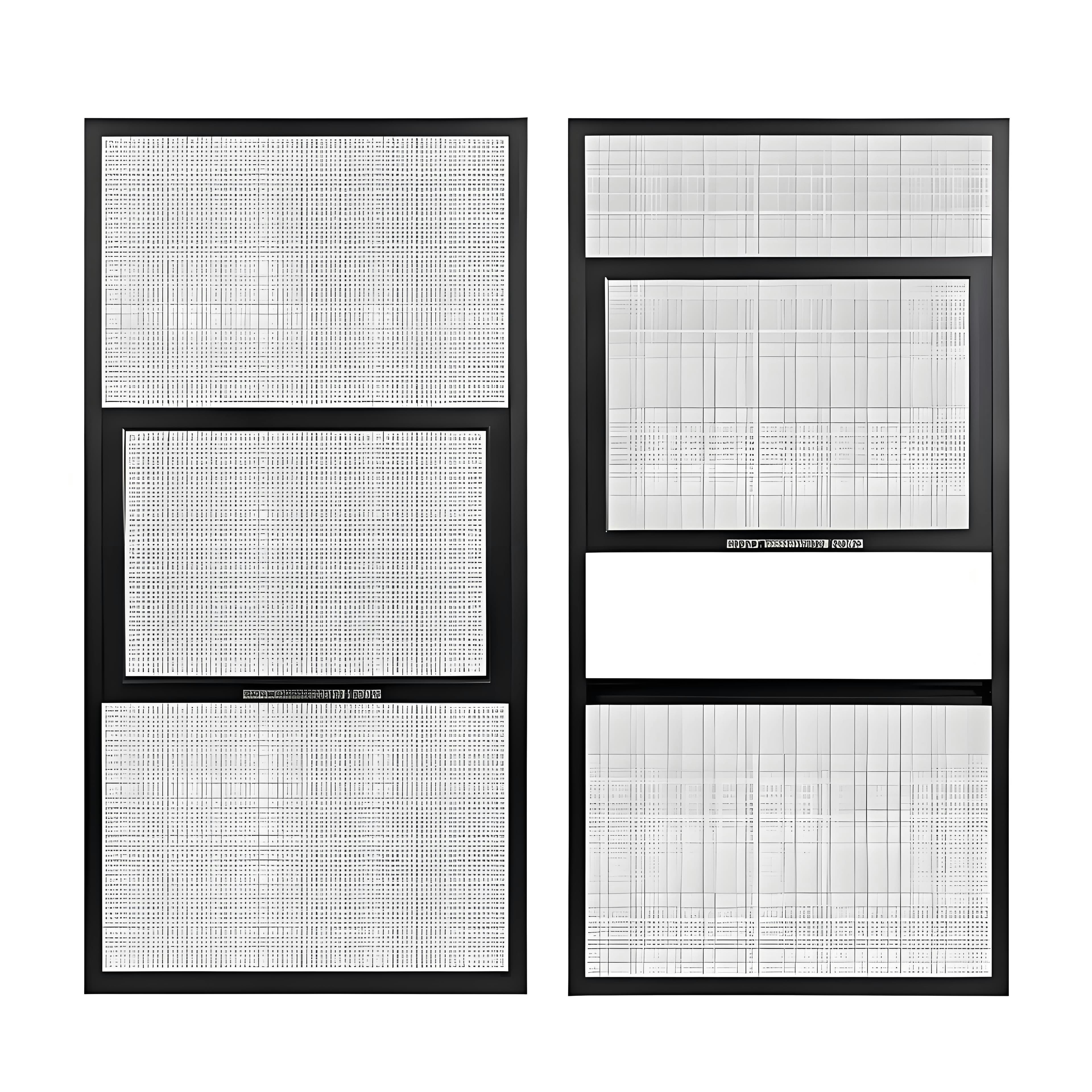 Mosquito mesh window screens fitted in black UPVC frames